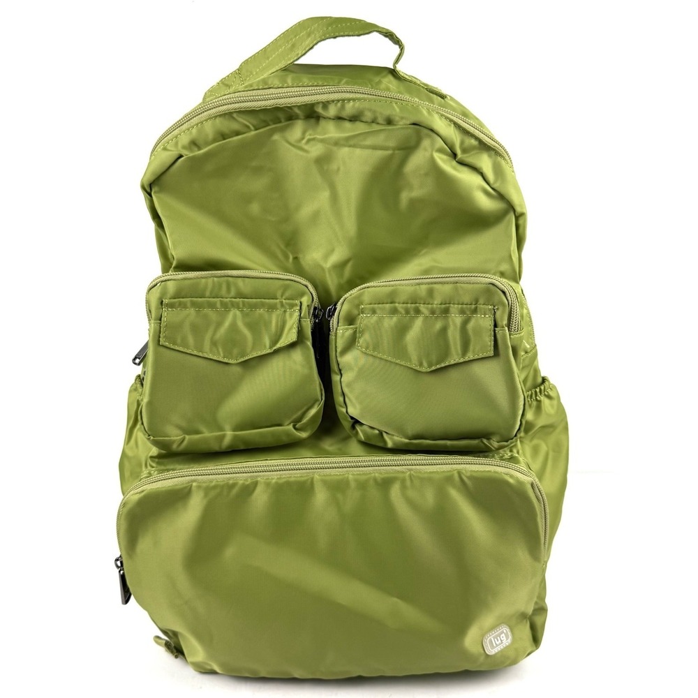 Lug Puddle Jumper Backpack Lime Green Nylon Organizer Travel Packable Bag New